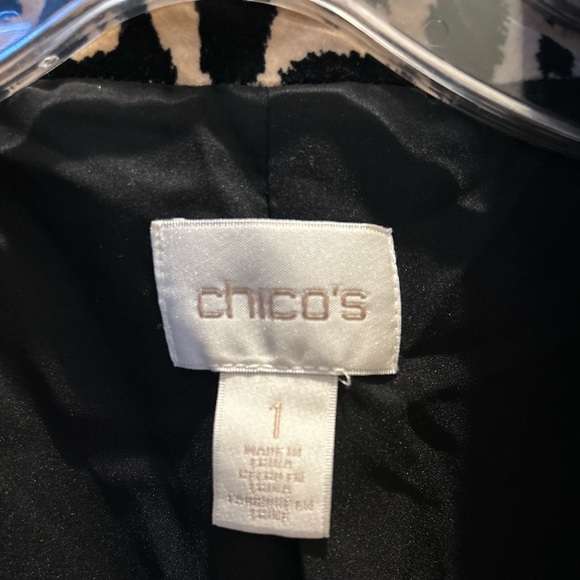 Chico’s Animal Print Jacket sz 1 (8/M) - Picture 2 of 3